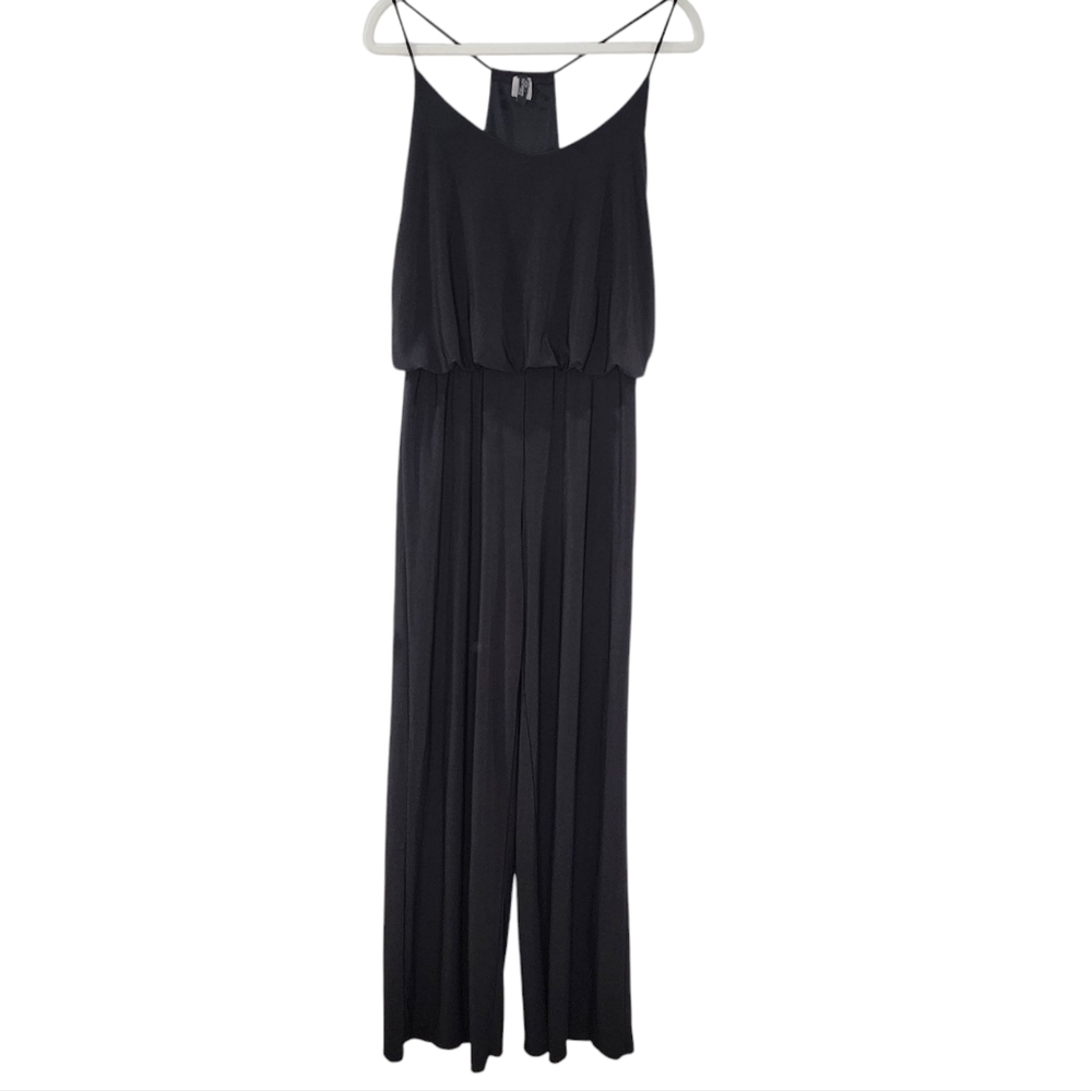 Iris Design Black Sleeveless Pants Jumpsuit Size Medium